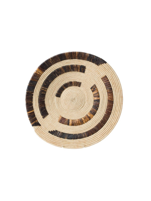 Ugandan Raffia + Banana Bark Wall Plate Ii