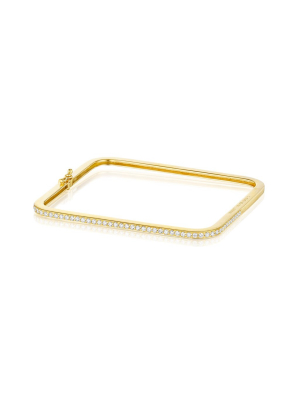 Piece Square Diamond Bangle