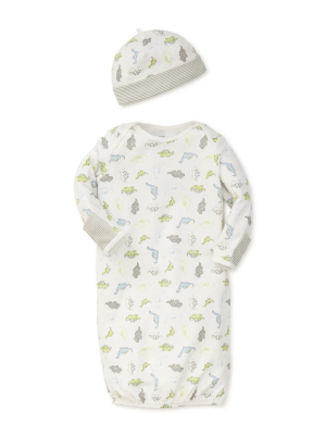 Tiny Dinos Sleeper Gown And Hat