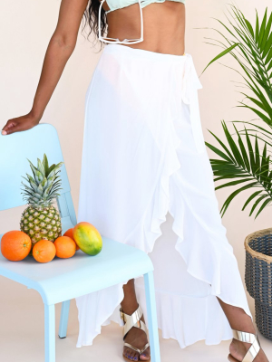 Mia Maxi Skirt - White