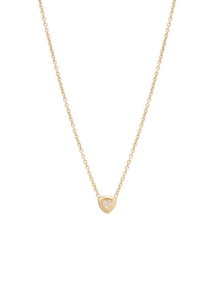 14k Small Trillion Diamond Necklace