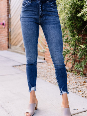 Kancan: Just Ask Dark Wash High Rise Skinny Jeans