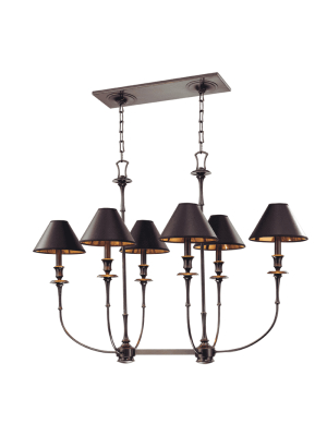 Jasper 6 Light Island Chandelier Old Bronze