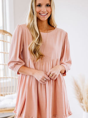 Make You Better Pale Blush Pink Tiered Tunic