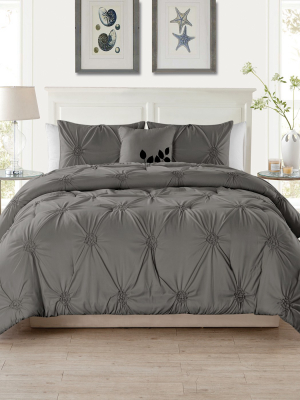 Queen London Quilt Set Gray - Vcny Home