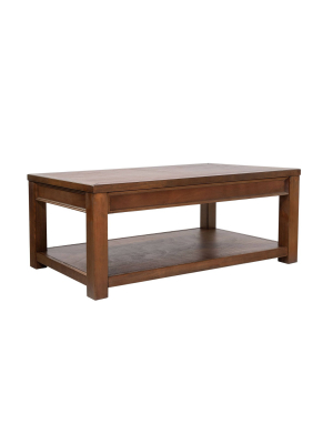 Aimee Coffee Wood Table Oak - Iohomes