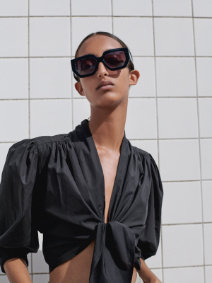 Acetate Hexagonal Sunglasses