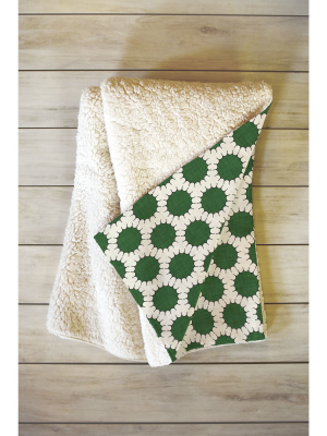 66"x50" Holli Zollinger Pincushion Dot Throw Blanket Green - Deny Designs