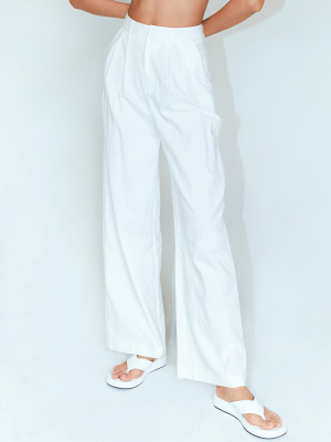 Ayla Linen Pants White