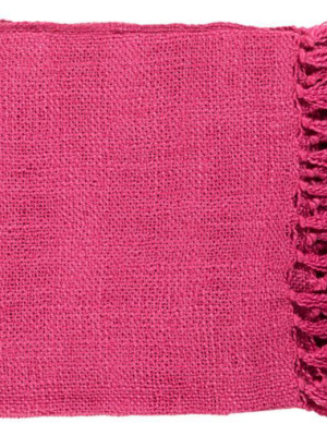 Tilda Throw Blankets In Bright Pink Color