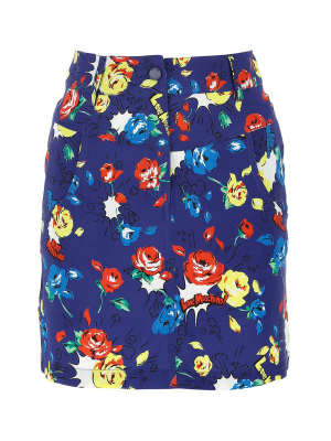 Love Moschino Floral Print Mini Skirt