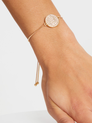 Gold Pave Diamante Friendship Bracelet