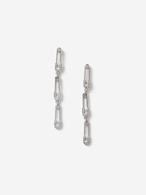 **safety Pin Drop Earrings