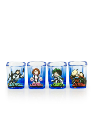 Just Funky My Hero Academia 2oz Square Shot Glass 4 Pack
