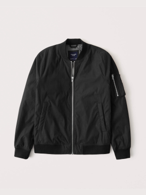 Nylon-blend Bomber Jacket