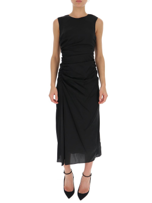 Theory Sleeveless Draped Midi Dress