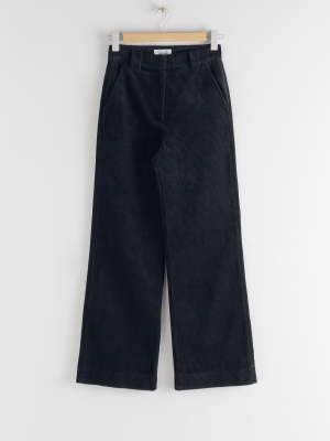 Corduroy Flared Trousers