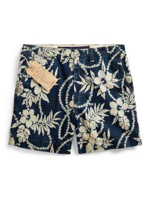 Indigo Tropical Twill Short