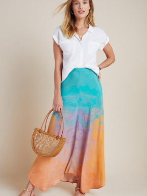 Amalia Tie-dyed Bias Maxi Skirt