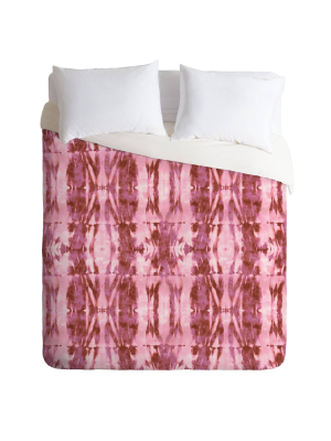 Schatzi Brown Quinn Tie Dye Pink Duvet Set - Deny Designs