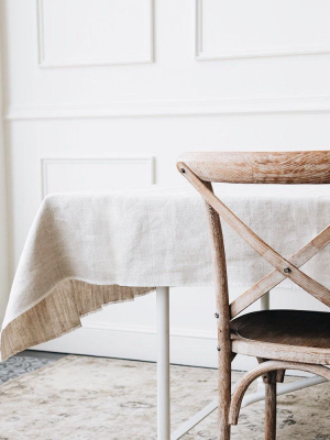 Fringed Linen Tablecloth