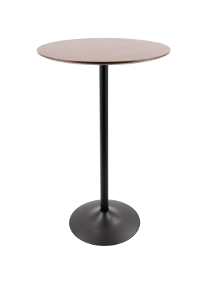 Pebble Mid Century Modern Table Walnut/black - Lumisource