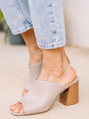 Give It Your All Taupe Brown Mule Booties