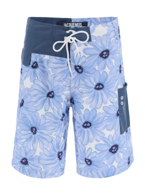 Jacquemus Floral Print Surfer Shorts