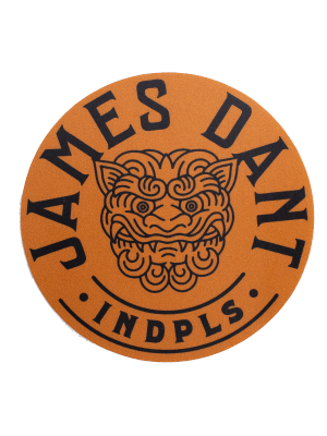 James Dant Round Logo Sticker - Orange
