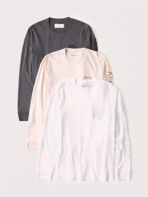 3-pack Long-sleeve Logo Tees