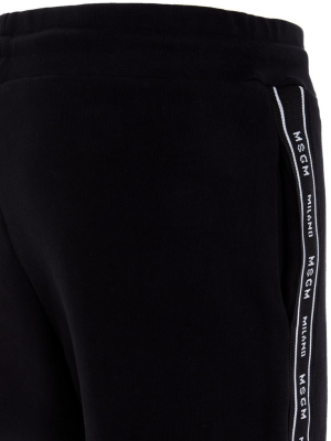 Msgm Logo Tape Sweatpants