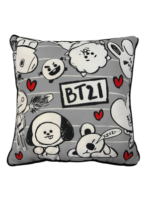 Bt21 Line Friends Doodle Throw