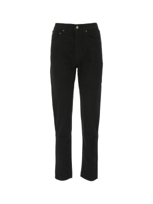 Saint Laurent High Waisted Straight Leg Jeans