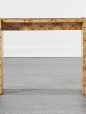 Niche Burl Wood Console Table