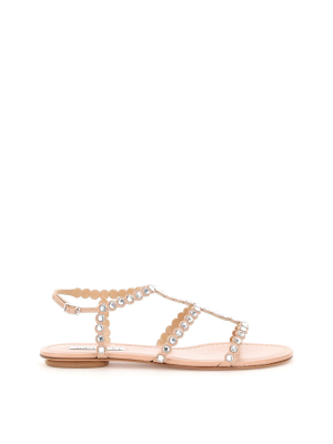 Aquazzura Tequila Embellished Sandals