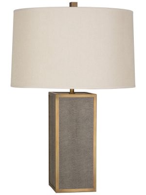 Anna Table Lamp In Faux Brown Snakeskin