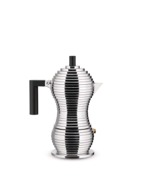 Alessi Pulcina Espresso Coffee Maker - Large - Silver & Black