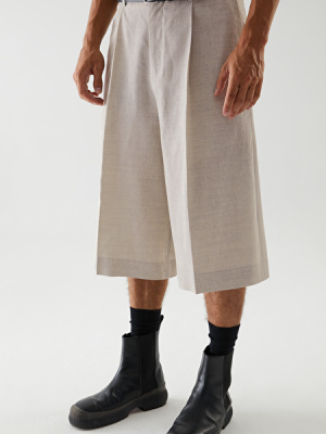 Linen-wool Shorts