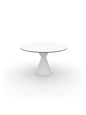 Vertex Round Table Full White/ Colors 47" 1/4 Led By Vondom