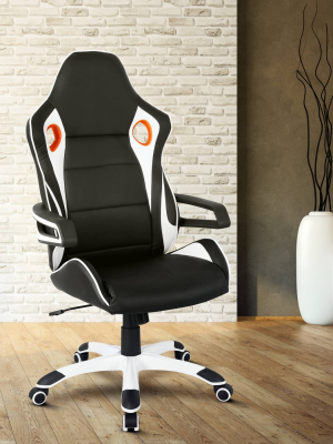 Racing Style Home & Office Chair Black - Techni Mobili