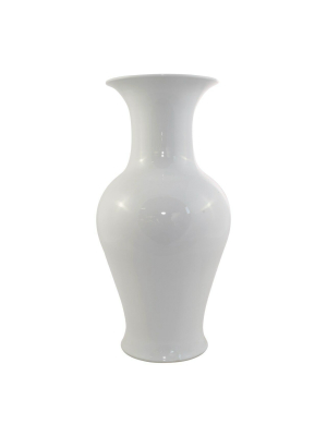 Fishtail Porcelain Vase White