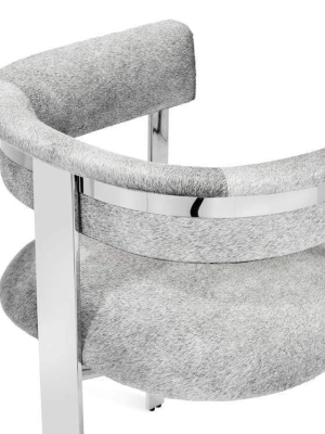 Interlude Home Darcy Hide Chair - Nickel