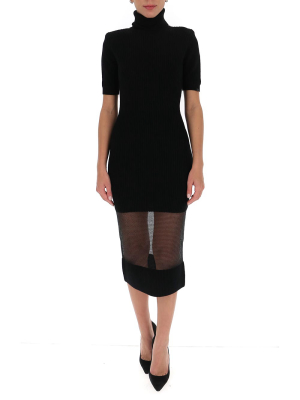 Elisabetta Franchi Turtleneck Knitted Midi Dress