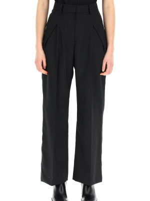 Sacai Pleated Detail Flared Pants