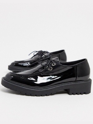 Raid Kenley Lace Up Flat Shoes In Black