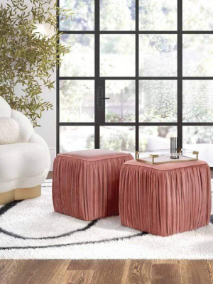 Candelabra Home Morgan Pleated Ottoman