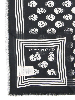 Alexander Mcqueen Biker Skull Scarf