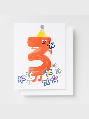 Yellow Owl Riso Card Bithday 3