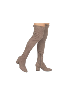 Skipper-01x Taupe Over The Knee Boot