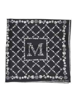 Alexander Mcqueen Jewelled Square Scarf